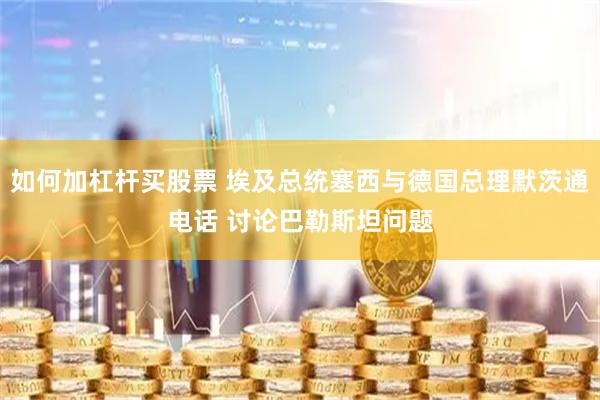 如何加杠杆买股票 埃及总统塞西与德国总理默茨通电话 讨论巴勒斯坦问题