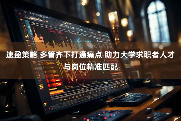 速盈策略 多管齐下打通痛点 助力大学求职者人才与岗位精准匹配
