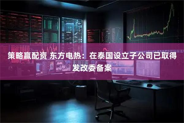 策略赢配资 东方电热：在泰国设立子公司已取得发改委备案