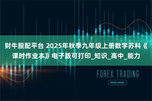 财牛股配平台 2025年秋季九年级上册数学苏科《课时作业本》电子版可打印_知识_高中_能力