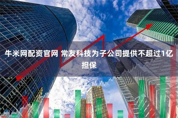 牛米网配资官网 常友科技为子公司提供不超过1亿担保