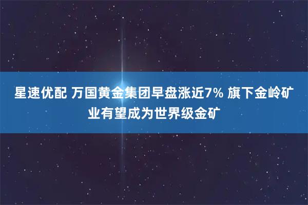 星速优配 万国黄金集团早盘涨近7% 旗下金岭矿业有望成为世界级金矿